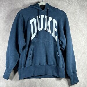 Vintage Duke University Hoodie Sweatshirt‎ Mens S Blue Spellout College USA 90s